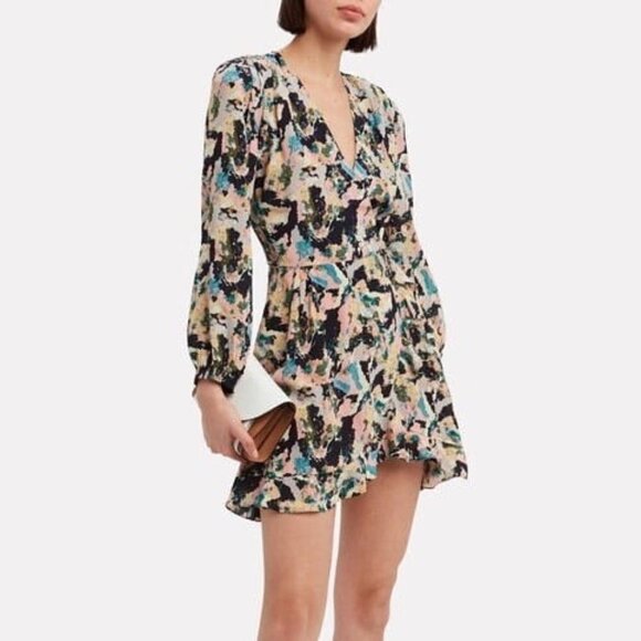 IRO Bloomy Printed Floral Wrap Dress - Picture 1 of 8